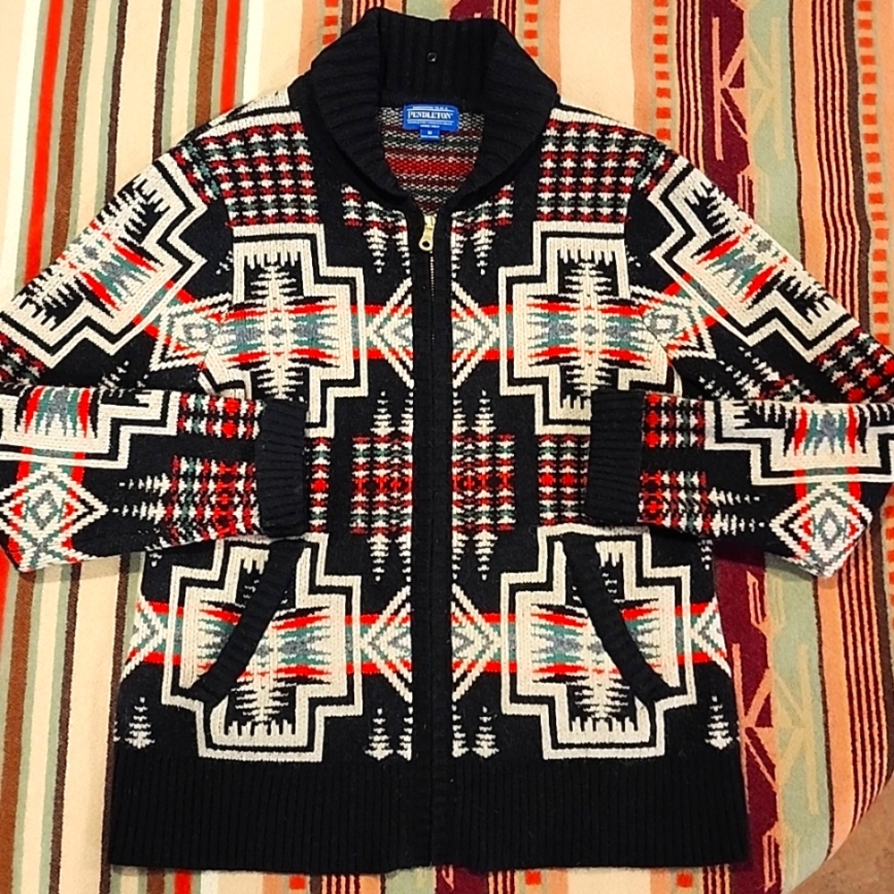 Pendleton Vintage Medium Full Zip Sweater - image 1